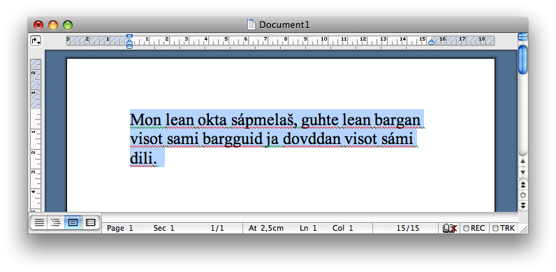 Marker den samisk teksten